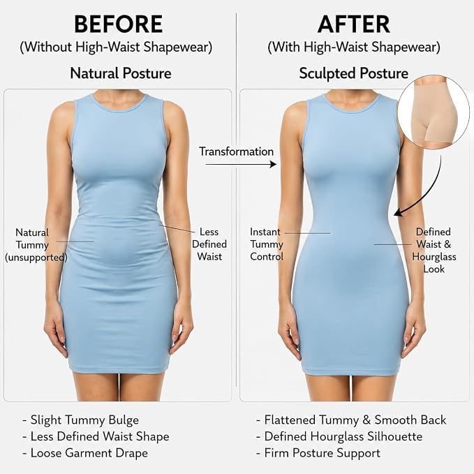 High Waist Seamless Shapewear Shorts for Women